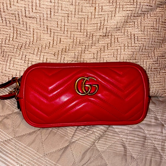 Gucci Handbags - Gucci mini Marmont triple zip crossbody